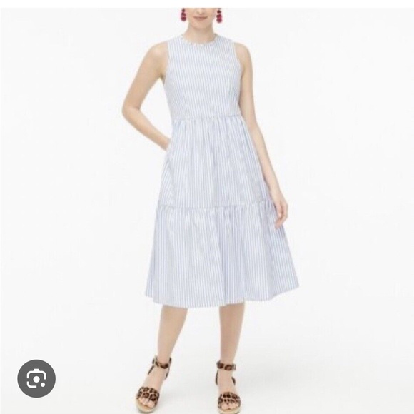 J.Crew Factory Striped Cotton Dress - Size 4 - EUC - Picture 2 of 8